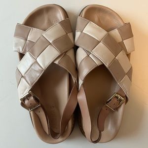 Alohas Marshmallow Sandals - Quilted, Ivory and Beige